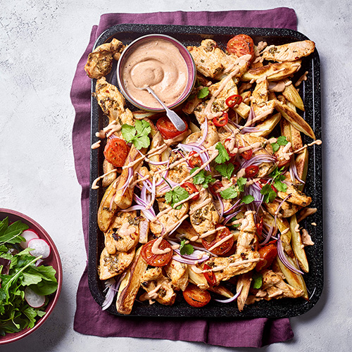 Chicken tikka masala dirty fries