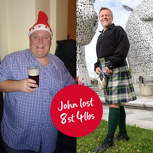 John Dick lost 8st 4lbs