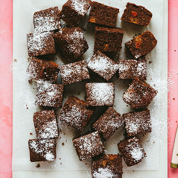 chocolate and apricot brownies