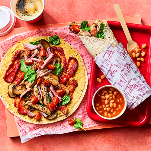 Slimming World Wraps - sausage and bacon breakfast wrap