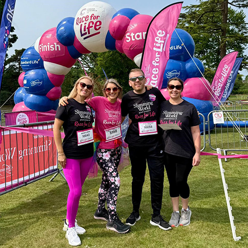 Consultant Mary Watkins and friends at Race for Life 2025