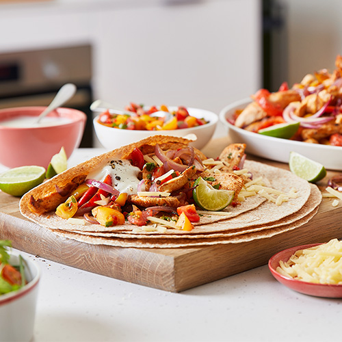 chicken fajita wraps