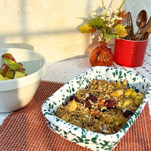 Slimming World member's image of their crumble