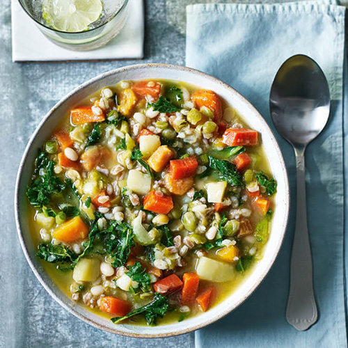 slow cooker lentil and winter veg stew
